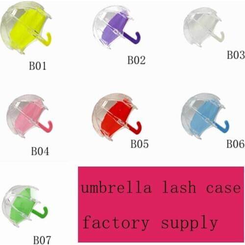 Empty umbrella lash case 12pcs/24pcs lash package plastic eyelash box for strip eyelashes umbrella lash box