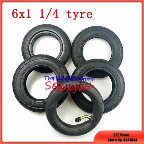 Motorcycle 6x1 1/4 tyre 150MM Scooter solid / Inflation Wheel tyre Inner Tube Electric Scooter 6*1.25 Small surfing scooter tyre