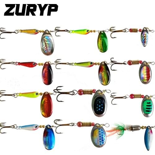 ZURYP 5.5-8cm 2.5g-12.5g Spinner lure hard bait fishing Metal spinner Artificial fishing lures 12 color Wobblers for Pike