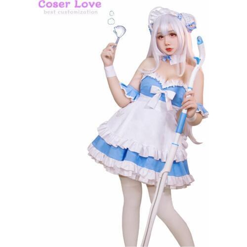 Azur Lane HMS Cygnet St Laurent Navy maid lolita dress Cosplay Costume Halloween Christmas Costume