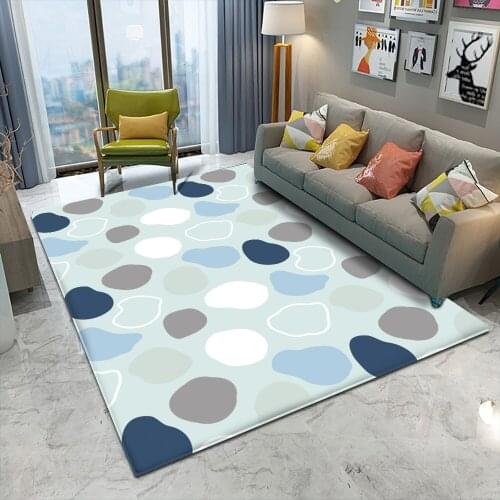 2021 Geometric Printed Carpet Flannel Rug for Living Room Bedroom Area Rugs Modern Printing Floor Carpet for Parlor Mat Home