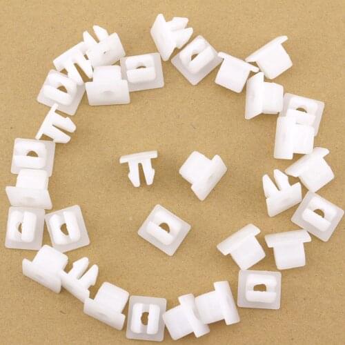 30 Nylon Rivet White Bumper Fender Fastener Clips # 90189-06193 For Toyota