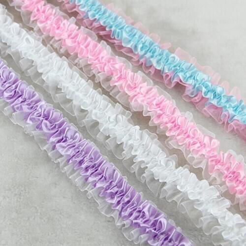 4meters/lot 4cm Hair Accessories Hairband Hair Hoop Material Lace Ribbon Elastic Lace Trim ~Beautiful Z277