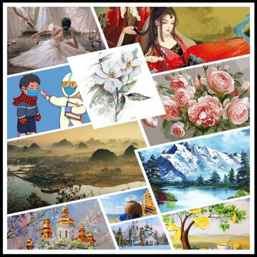 Diy Diamond Painting Red Dress Antique Beauty Beautiful Man Luxury Building House Cartoon Doctor Bedroom Hall Decoration Poster