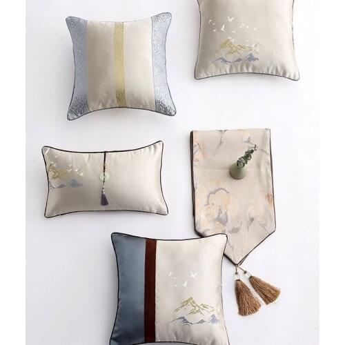 Chinese Traditional Jacquard Decorative Throw Pillowcases Cushion Cover 45x45cm/30x50cm Pillow Cover Bedroom Sofa Pillow Case