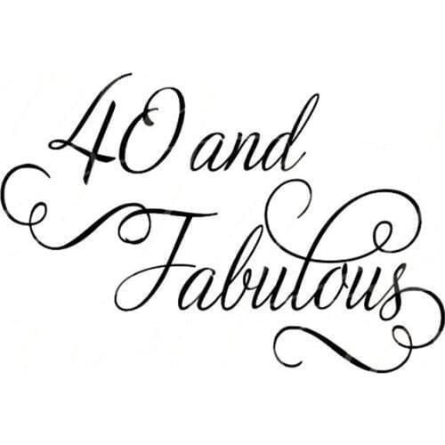 Birthday Party 40 Forty and Fabulous Reception Dance Floor Decal Custom Customized Small Medium Large Party Decor Decals HY164