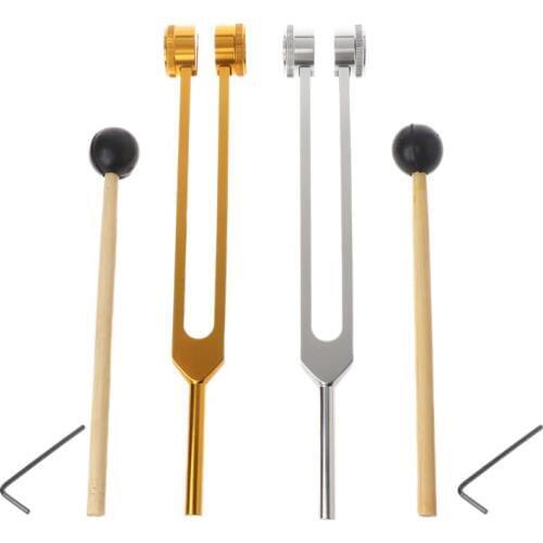 128HZ Tuning Fork Chakra Hammer Ball Diagnostic Tool for Sound Healing Therapy Health Care Healing Tool for Eliminating Stress