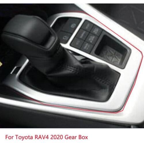 For Toyota RAV4 2020 Gear Box Car Console Gearbox Panel Trim Frame Cover Sticker Strips Car Styling sticker