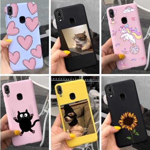 For Vivo Y91 Case Silicone Soft Cover For Vivo Y91C 2020 Matte Phone Case For Vivo 1820 1817 VivoY91 Y95 Y93 Lite Back Cover Cat