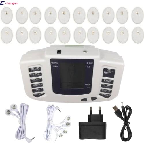 JR-309 Hot new Electrical Stimulator Full Body Relax Muscle Therapy Massager,Pulse tens Acupuncture +20 pads+AC Adapter with USB