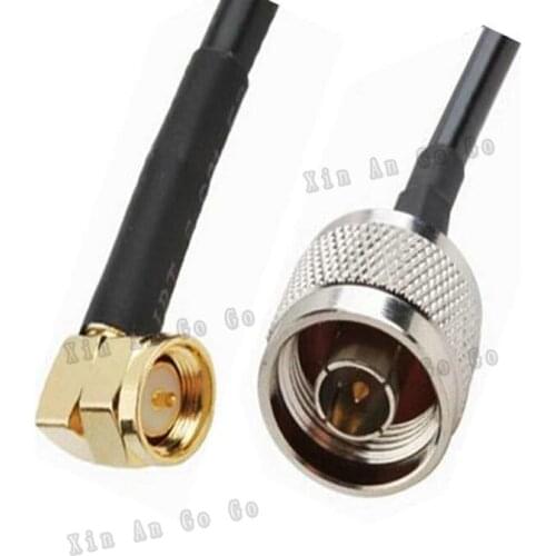Factory sales RF Coaxial cable N to SMA connector N male to SMA male right angle RG58 Pigtail cable 50cm fast ship