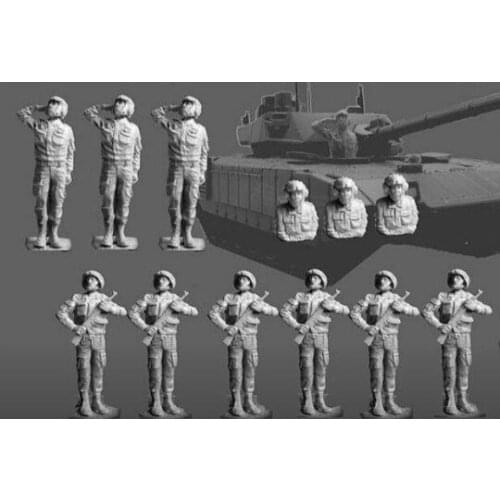 1:72 Resin Figure Model Kit Unassambled Unpainted X278 (9 FIGURES 3 bust)