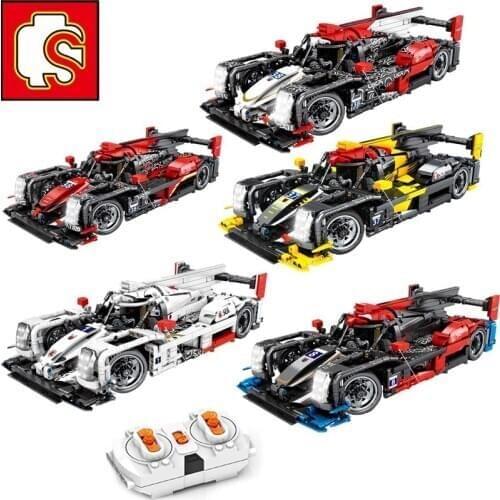 Sembo Technic Mini blocks Action figureJackie Chan DC Racing Team Racing Car APP remote control Building blocks Sets kids Toys