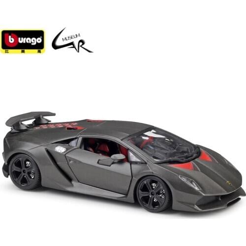 Bburago 1:24 Model Car Simulation Alloy Racing Metal Toy Car Children Toy Gift Collection Lamborghini Sesto Elemento