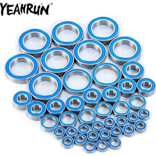 YEAHRUN 43PCS Ball Bearing Kit for Traxxas UDR Pro-Scale Unlimited Desert Racer #85076-4 Blue Rubber Sealed Bearing Parts