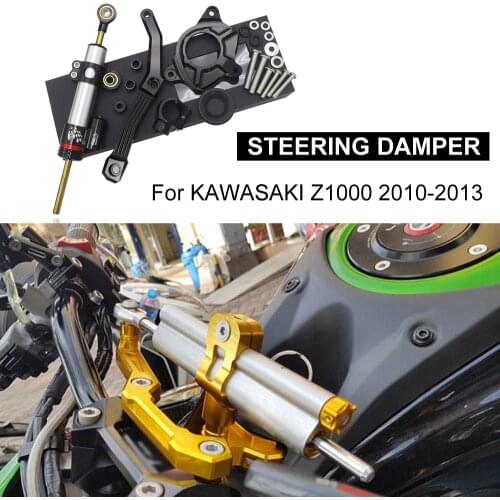 NEW For KAWASAKI Z1000 2010-2013 Aluminium Steering Stabilizer Damper Mount Bracket Kit 2011 2012