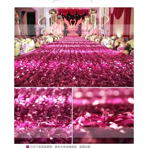 New Arrival Luxury Wedding Centerpieces Favors 3D Rose Petal Carpet Aisle Runner For Wedding Party Decoration Supplies