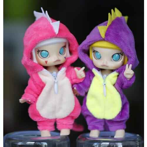 Doll clothes Lovely Dinosaur animal monster 1/12 BJD Doll Change Clothes ob11 molly gsc body9 Doll Accessories obitsu 11 clothes