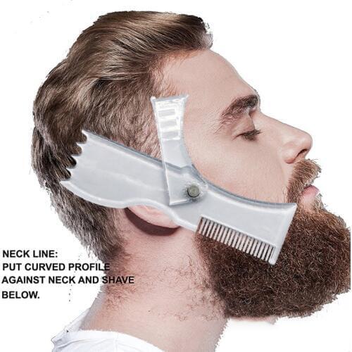 Beard Shaping Tool Template Double Sided Beard Comb New Hot Sale Shaving & Hair Removal Razor Tool for Men