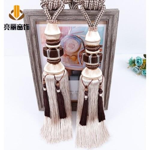 Spot Supply European-Style Simple Curtain Tassel Hanging Ball Rope 1 Pair Curtain Accessories big pack decoration