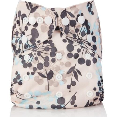 Adjustable Baby Cloth Diapers Waterproof Printed Diapers One Size Pocket Baby Nappies Reusable Suede Cloth Inner Diaper Cover