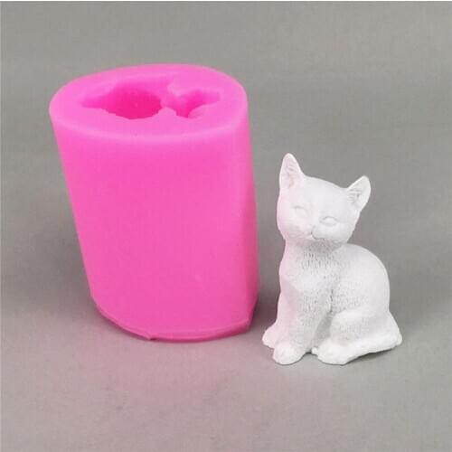 3D Pet Cat Silicone Mould Cake Fondant Sugarcraft Mold Chocolate Baking Soap Mould DIY 2019 new