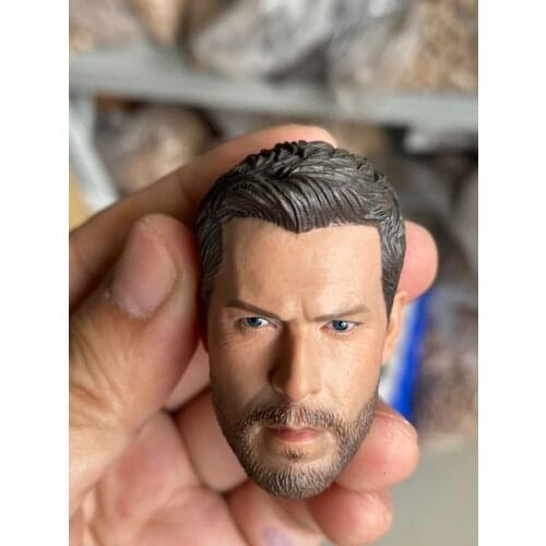 In stock 1/6 Chris Hemsworth Head Carving Model Accessories Fit 12'' Male Soldier Body Dolls