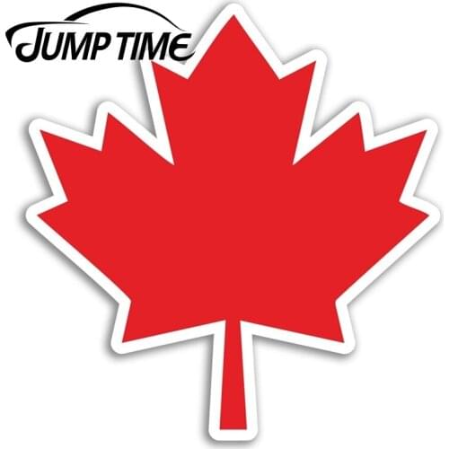 Jump Time for Maple Leaf Vinyl Stickers Canada Travel Sticker Luggage Laptop Bumper Decals Waterproof Car Accessories