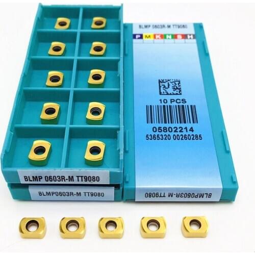 BLMP 0603R M TT9080 High Quality Carbide Milling Machine Double-sided Fast Feed Insert BLMP0603R CNC Lathe Parts Tool BLMP