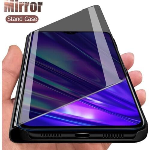 Mirror Flip Case For Motorola Moto G9 Play Stand Phone Cover for Moto G8 Plus G8 Power Lite Protective Leather Cases Back Cover