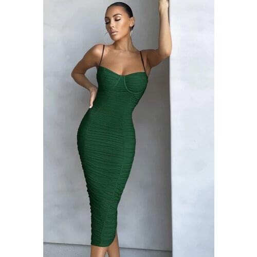 Ladies Black Green Rose Red Spaghetti Strap Backless Off Shoulder Strapless Sexy Party Summer Dress