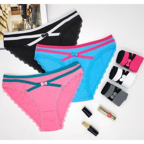 6 Pcs/Set Womens Underwear Cotton Panty Sexy Panties Female Underpants Solid Color Intimates Women Briefs Lingerie Femme Funny