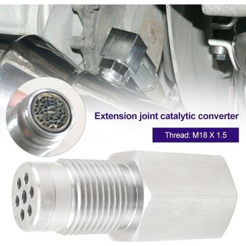 1Pcs Car Oxygen O2 Sensor Spacer Adapter Bung Catalytic Converter Metal Fix Check Engine Light M18 X 1.5