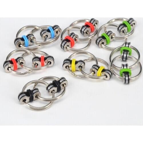 1 Piece Available Key Ring Hand Spinner Fidget Vent Pressure Reducing Chain Adult Decompression Toy Gags&Practical Jokes