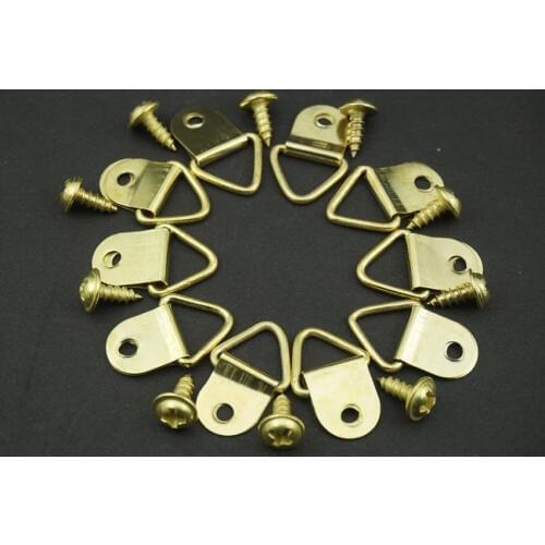10 PCS/Lot D Ring Frame Hanger & 10 Screws Paper Photo Frame Wall Picture Album DIY Hanging Rope Frame home decoration material