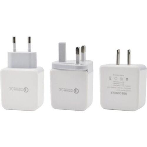 100pcs Eu US UK QC 3.0 Fast Adaptive Wall charger power adapter for iphone 11 for Samsung android phone tablet