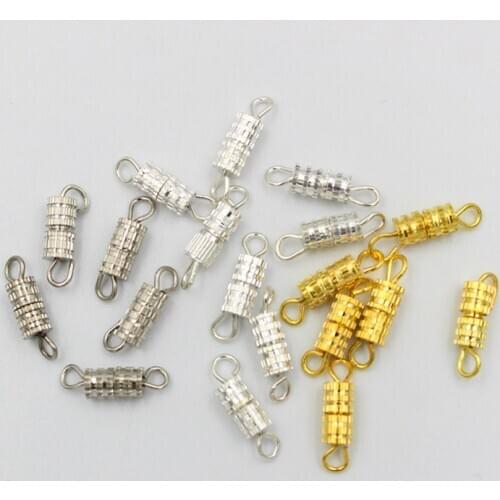 20pcs 14X3mm Jewelry connector Screw Type Clasp Barrel Screw Twist Clasps Connector for DIY Necklaces Bracelets Jewelry Findings