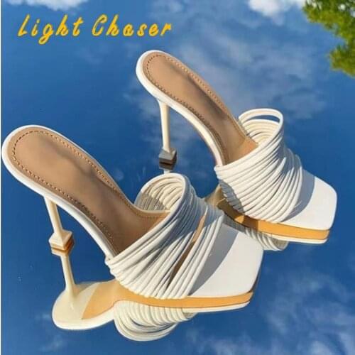 2021 Summer Brand Sandals Womens Slippers Womens Sandals Large Size 35-42 Sexy Party Womens Shoes Womens High Heels Slippers