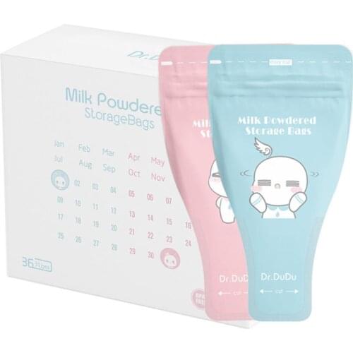 36PCS/Box Milk Powder Storage Bag Disposable Portable Baby Food Formula Pouch Organizer Freezer Bag For Babies Infants Toddlers