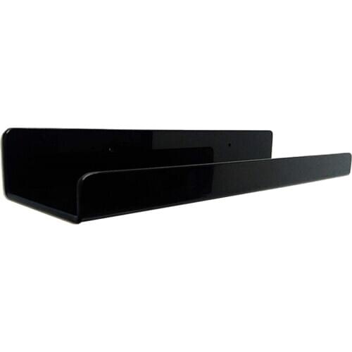 Acrylic Floating Wall Shelves Black Office Collections Rack Storage Display
