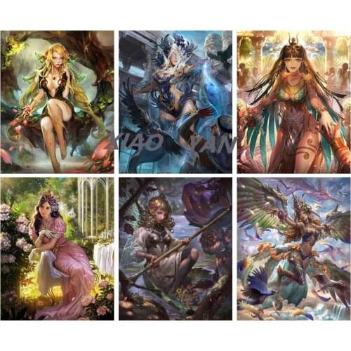 5D DIY Diamond Painting Game Anime beauties Angel Full Drill Embroidery Cross Stitch Mosaic Craft Home Decor Christmas Gift
