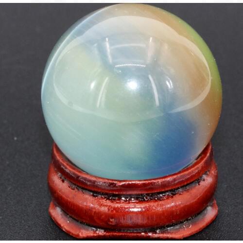 Free shipping 30mm multicolor Mexico opal sphere crystal ball round stone cat eyes beads decorate accessories B2885