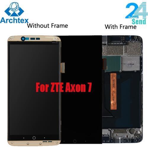 For ZTE Axon 7 AMOLED LCD Display+Touch Screen Digitizer Assembly Replacement+ Frame For ZTE Axon 7 A2017 A2017U A2017G A2017