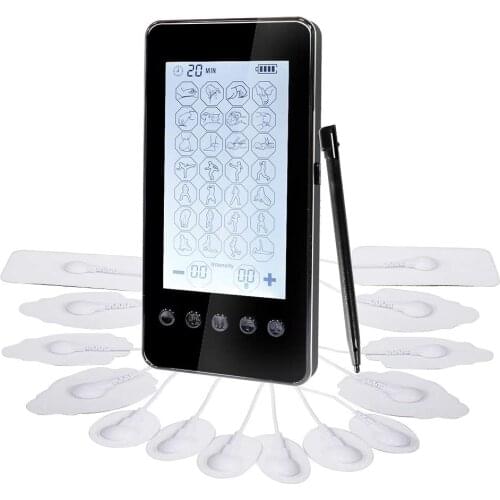 Dual Channel Tens Unit Electro Muscle Stimulator, Fully Isolated with Independent 28 Modes, Rechargeable EMS Pulse Massager