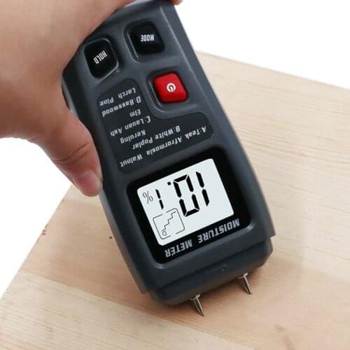 A0KF EMT01 Two Pins Digital Wood Moisture Meter 0-99.9% Wood Humidity Tester With LCD