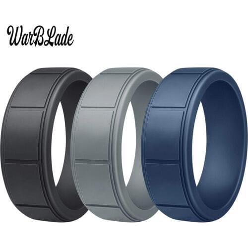 Fashion Men Wedding Rings Silicone Rings Rubber Bands Men Outdoor Sport Hypoallergenic Crossfit Flexible Silicone Finger Rings
