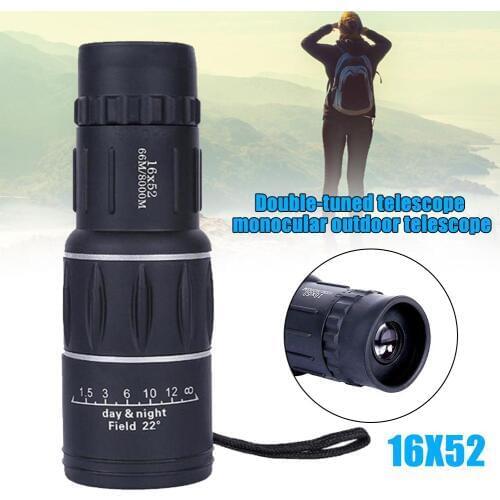 16x52 HD Dual Focus Night Vision Outdoor Fishing Hunting Monocular Telescope