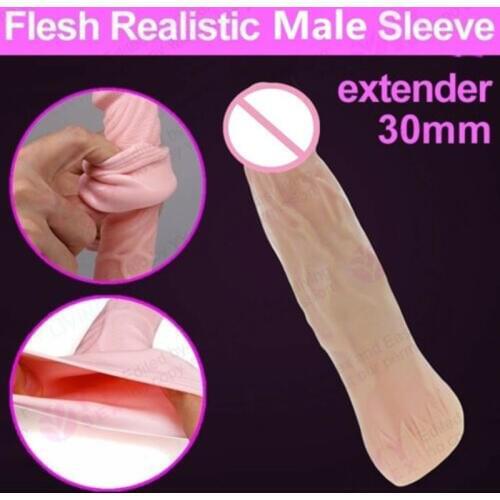 Male Penis sheath Dick Extender Cock enlargement penis enlarger Condom Sex Products Sex toys for Men