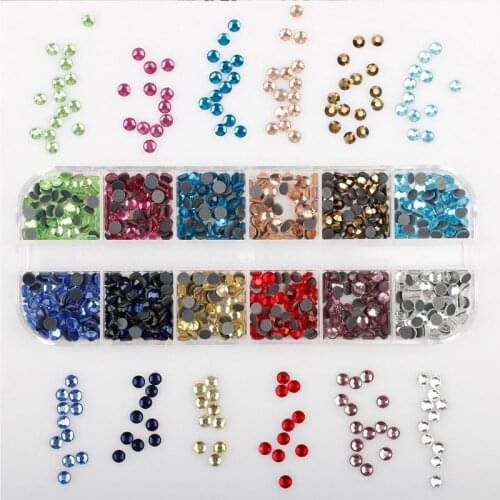 Hot Fix Rhinestones Set Mix Size Crystals Stones Strass Flatback Rhinestones Set for Clothes DIY Decoration DMC Rhinestones Set