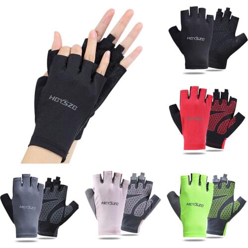 New Sports Gloves Thin Mesh Anti-Slip Anti-Sweat Outdoor Sun Protection Half-Finger Breathable Cycling Riding Men Women Gloves